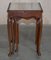 Tables Gigognes Style Regency Vintage en Noyer, Set de 3 12