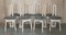 Arts & Crafts Limed Oak & Pewter Inlaid Dining Table & Chairs by David Gregson, Set of 9 11