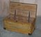 Antique Victorian Pine Military Campaign Blanket Box Chest, Image 15