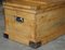Antique Victorian Pine Military Campaign Blanket Box Chest 10