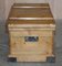 Antique Victorian Pine Military Campaign Blanket Box Chest 8