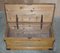 Antique Victorian Pine Military Campaign Blanket Box Chest 16