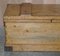 Antique Victorian Pine Military Campaign Blanket Box Chest 6