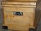 Antique Victorian Pine Military Campaign Blanket Box Chest 9