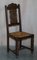 Hand-Carved Oak Rush Seat Brittany Chairs, 1920s, Set of 2 12