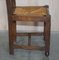 Hand-Carved Oak Rush Seat Brittany Chairs, 1920s, Set of 2 10