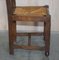 Hand-Carved Oak Rush Seat Brittany Chairs, 1920s, Set of 2, Image 10