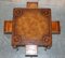 Burr and Burl Walnut & Brown Leather Theodore Alexander Cards Game Table, Image 14