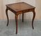 Burr and Burl Walnut & Brown Leather Theodore Alexander Cards Game Table 3