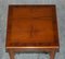 Vintage Burr Yew Wood Side Table with Chippendale Arches, Image 4