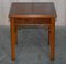 Vintage Burr Yew Wood Side Table with Chippendale Arches 3