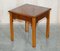 Vintage Burr Yew Wood Side Table with Chippendale Arches 2