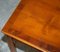 Vintage Burr Yew Wood Side Table with Chippendale Arches 5