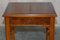 Vintage Burr Yew Wood Side Table with Chippendale Arches 7