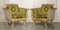 Canapé et Fauteuils Versace en Velours de Soie et Bois Doré, Italie, Set de 3 13