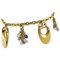 Yellow Gold Charm Bracelet with Amethysts and Chalcedony 1
