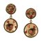 14K Rose Gold Earrings with Diamonds Pink and Red Coral 2