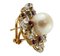 Aretes de oro blanco y rosa de 14 quilates con diamantes, amatistas y perlas, Imagen 8