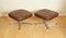 Scandinavian Lounge Chair with Footstool in Brown Leather from Skoghaus Industri, 1960s, Image 12