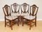 Vintage Georgian Dining Chairs with Woven Seats in Hepplewhite Style, Set of 6 2