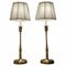 Tall Victorian Brass Candle Lamps from Ralph Lauren, Set of 2 1