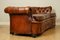 Serpentine Club Chesterfield Sofa in Brown Hand-Dyed Leather 10