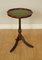 Vintage Side Table in Mahogany with Green Leather Top 3