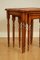Yew and Red Leather Embossed Nesting Tables 9