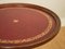 Tavolino vintage con ripiano in pelle rossa, Immagine 7