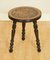 Dutch Lacquered Marquetry Stool or Side Table 2