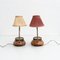 Metal and Wood Table Lamp, Early 20th Century, Set of 2 7