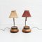 Metal and Wood Table Lamp, Early 20th Century, Set of 2 3