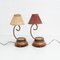 Metal and Wood Table Lamp, Early 20th Century, Set of 2 9