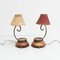 Metal and Wood Table Lamp, Early 20th Century, Set of 2 2