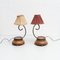 Metal and Wood Table Lamp, Early 20th Century, Set of 2 4