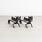 Metal Dragon-Shaped Fireplace Holders, Early 20th Century, Set of 2 4