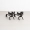 Metal Dragon-Shaped Fireplace Holders, Early 20th Century, Set of 2, Image 4
