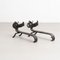 Metal Dragon-Shaped Fireplace Holders, Early 20th Century, Set of 2, Image 8