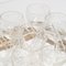 Bicchieri da vino antichi in vetro con vassoio in ottone, Francia, inizio XX secolo, set di 9, Immagine 15