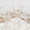 French Glass Wine Cups with Brass Tray, 1950s, Set of 9, Image 15