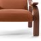 Leder Woodline Sessel von Marco Zanuso für Cassina 5