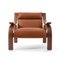 Leather Woodline Armchair by Marco Zanuso for Cassina 2