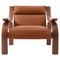 Leather Woodline Armchair by Marco Zanuso for Cassina 1