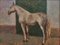 Giovanni Malesci, White Horse, 1945, Oleo sobre madera, Imagen 1