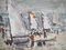 Jean-Jacques René, Abfahrt der Segelboote, Öl auf Leinwand 3
