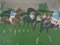 Maurice Brianchon, Horses, Before the Race, Original Lithograph, Image 6