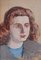 Giovanni Malesci, ragazza, anni '50, olio su cartone, Immagine 1