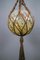 Braided Sisal and Glass Pendant Light Fixture, 1970s 6