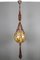 Braided Sisal and Glass Pendant Light Fixture, 1970s 2