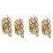 Golden Gilded Brass and Crystal Sconces by Palwa, Germany, 1960s, Set of 2, Image 1